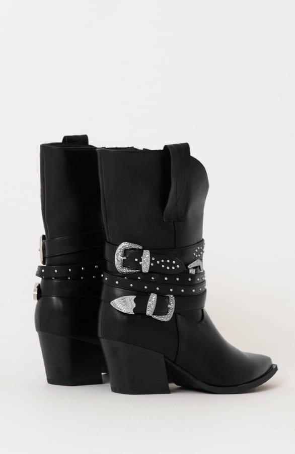 Cowboy Boots Gesp Zwart – shoparchief — foto 3