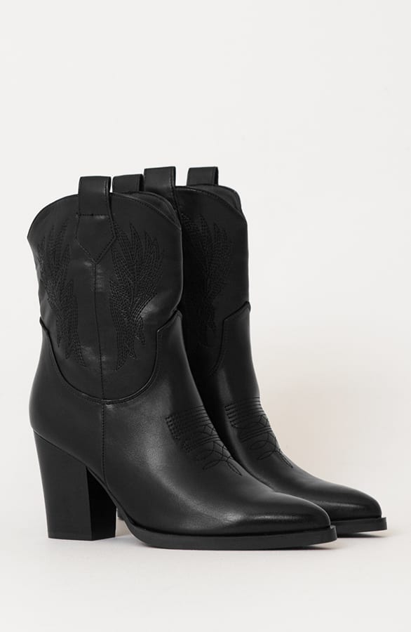 Cowboy Boots High Heel Milany Black – shoparchief — foto 4