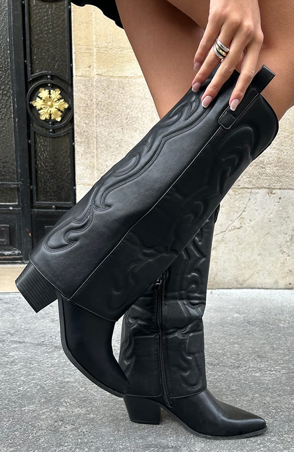 Cowboy Boots Indy Zwart – shoparchief
