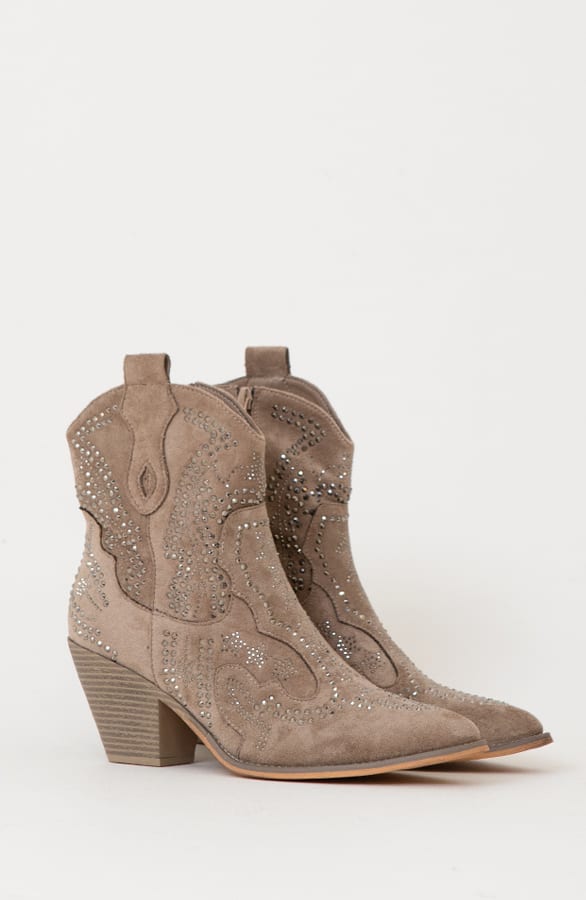 Cowboylaarzen Studs Eliena Dark Beige – shoparchief — foto 2