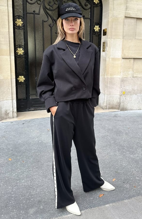 Cropped Pofmouw Coat Devia Zwart – shoparchief — foto 6