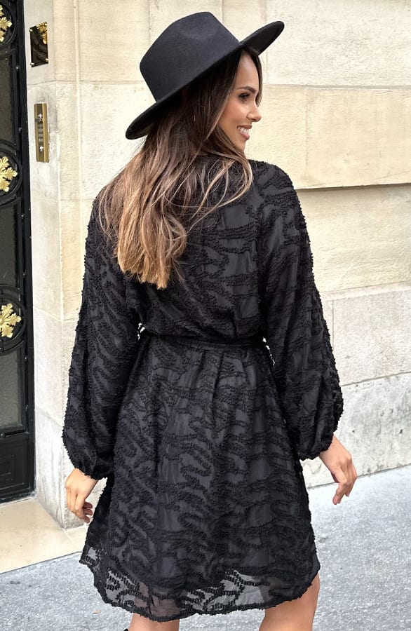 Detailed Dress Jailyn Zwart – shoparchief — foto 2