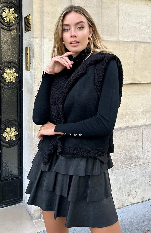 Gilet Suedine Marije Zwart – shoparchief — foto 5