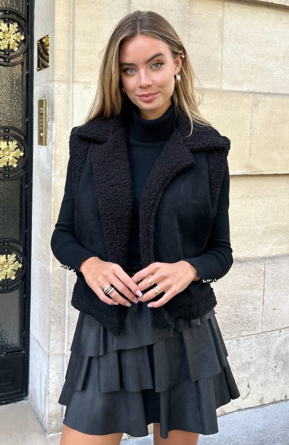 Gilet Suedine Marije Zwart – shoparchief — foto 3