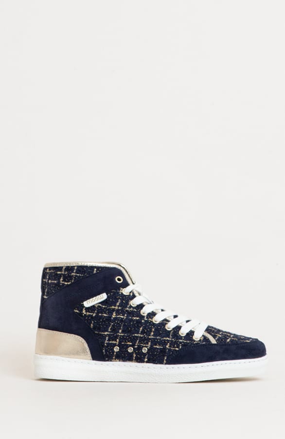 Hoge Sneakers Ellen Marine Goud – shoparchief — foto 5