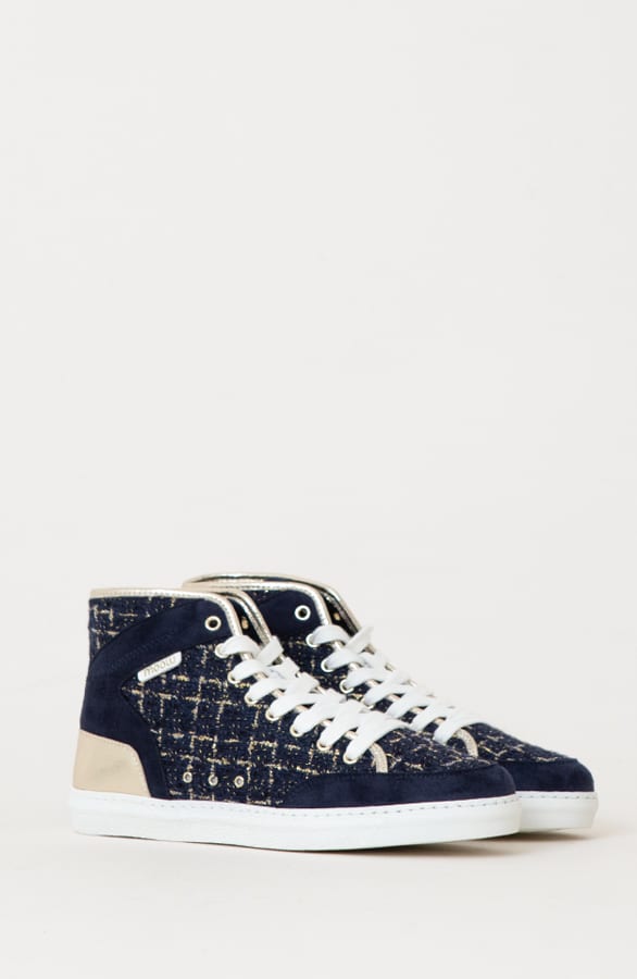 Hoge Sneakers Ellen Marine Goud – shoparchief — foto 3