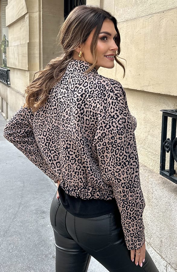 Leopard Bomber Flore Beige – shoparchief — foto 3