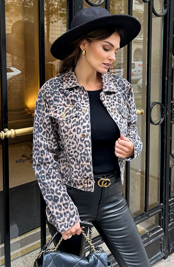 Leopard Spijkerjas Quincy Bruin – shoparchief — foto 6
