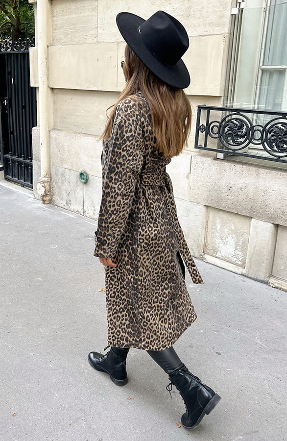 Leopard Trenchcoat Semmie Bruin – shoparchief — foto 9