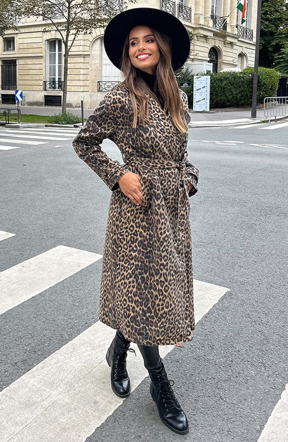 Leopard Trenchcoat Semmie Bruin – shoparchief