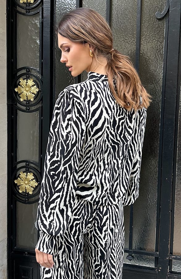 Blouse Long Sleeve Lilly Zebra – shoparchief — foto 3