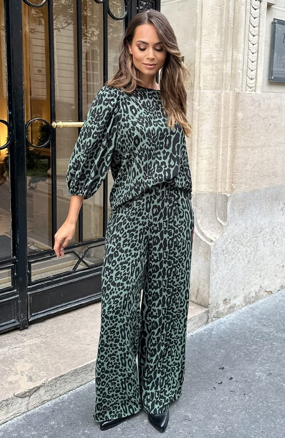 Pantalon Lilly Leopard Army Regular – shoparchief — foto 4