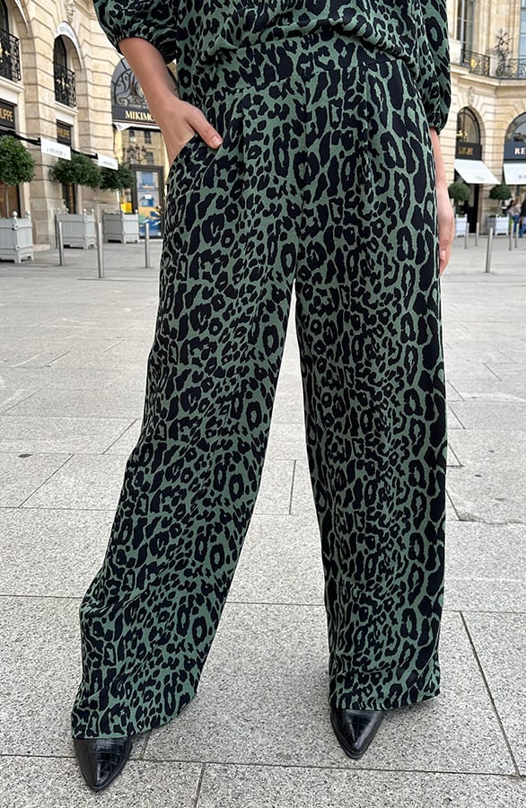 Pantalon Lilly Leopard Army Regular – shoparchief — foto 5