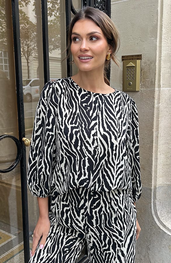Puff Sleeve Top Lilly Zebra – shoparchief
