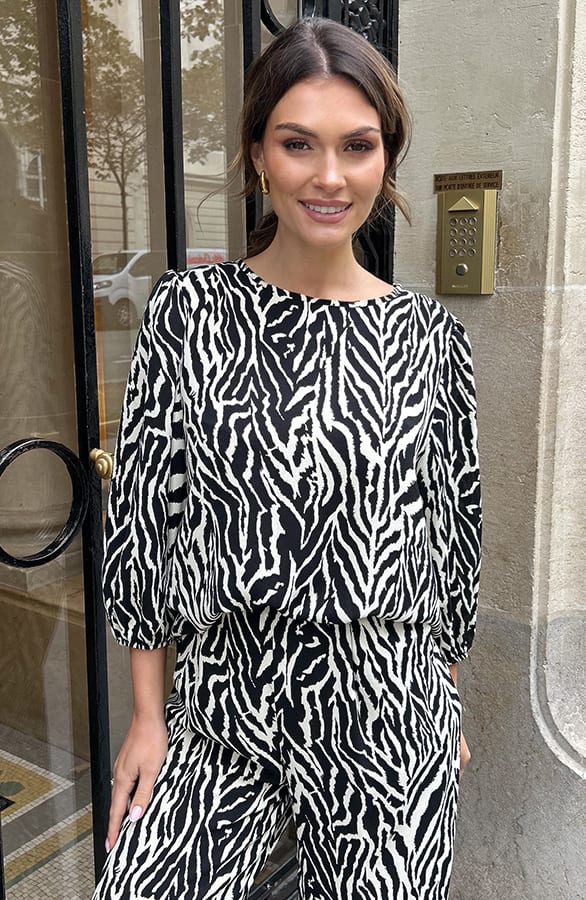 Puff Sleeve Top Lilly Zebra – shoparchief — foto 2