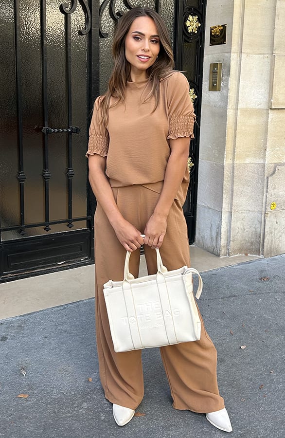 Short Sleeve Top Lilly Camel – shoparchief — foto 5