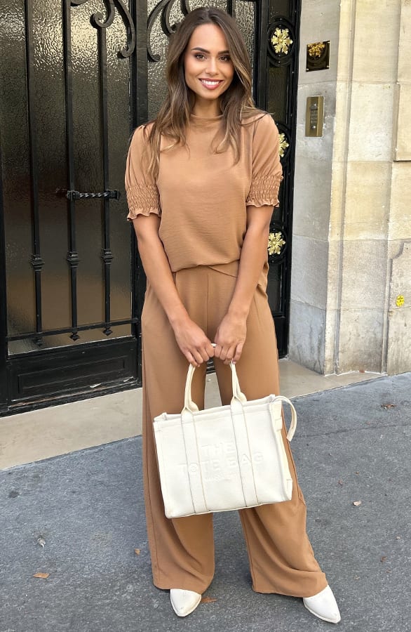 Short Sleeve Top Lilly Camel – shoparchief — foto 8