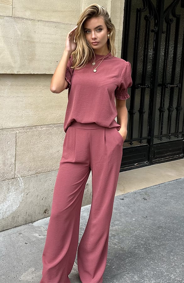 Short Sleeve Top Lilly Dust Roze – shoparchief — foto 5