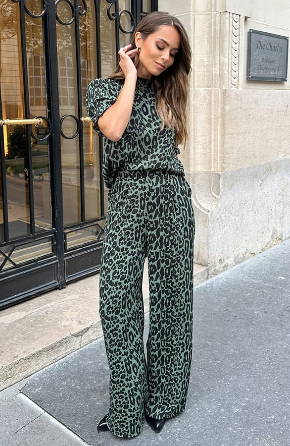Short Sleeve Top Lilly Leopard Army – shoparchief — foto 9
