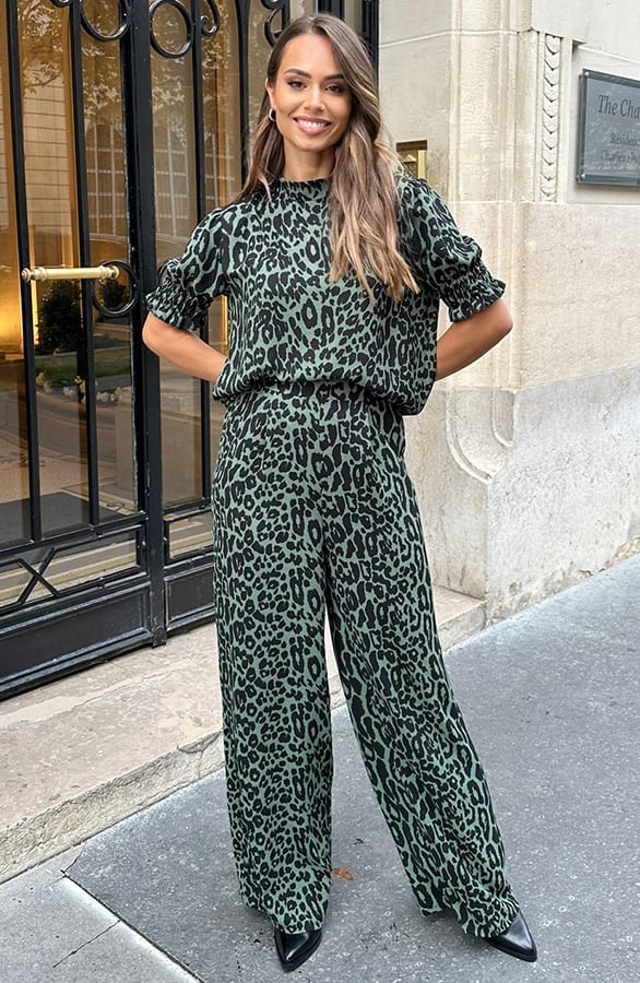 Pantalon Lilly Leopard Army Petite – shoparchief — foto 6