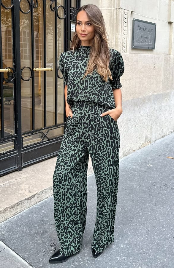 Short Sleeve Top Lilly Leopard Army – shoparchief — foto 8