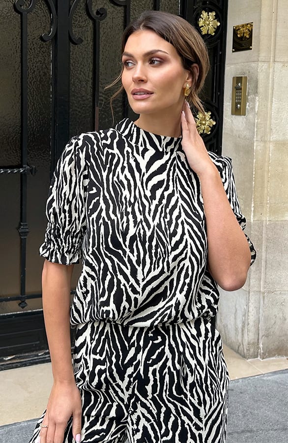 Short Sleeve Top Lilly Zebra – shoparchief — foto 3