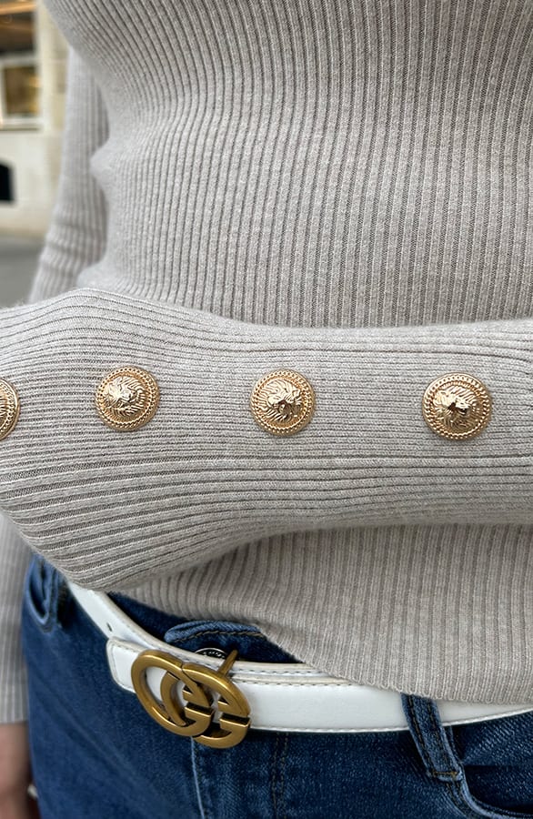 Longsleeve Stretch Trui Suzanne Beige – shoparchief — foto 7