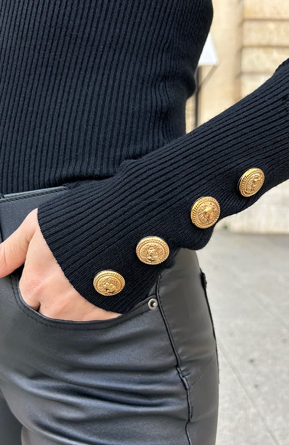Longsleeve Stretch Trui Suzanne Zwart – truien — foto 5