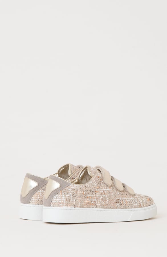 Luxe Bouclé Sneakers Katlyn Beige Goud – shoparchief — foto 6
