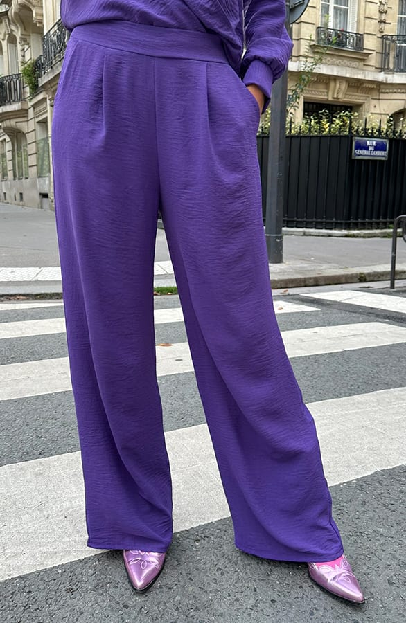 Pantalon Lilly Donker Paars Regular – broeken — foto 6