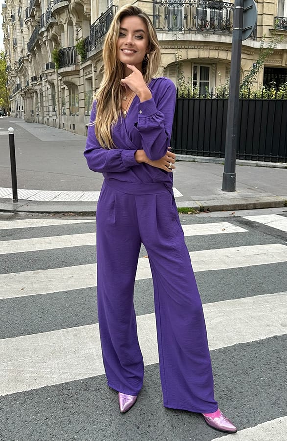 Pantalon Lilly Donker Paars Regular – broeken — foto 8
