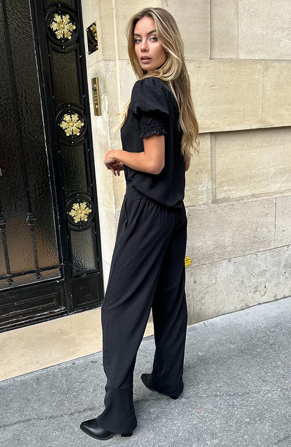 Pantalon Lilly Zwart Regular – broeken & shorts — foto 4