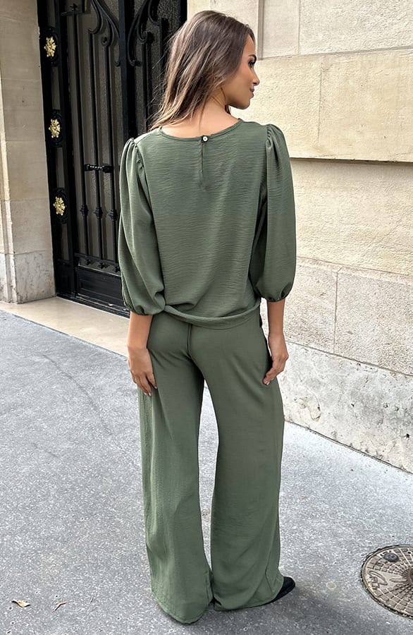 Puff Sleeve Top Lilly Army – shoparchief — foto 6