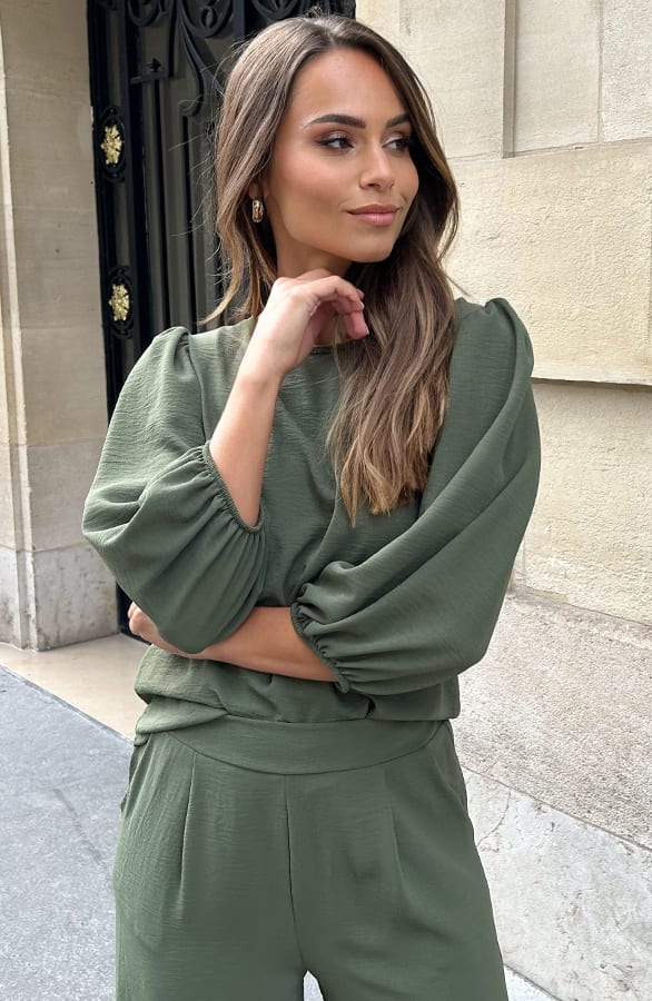 Puff Sleeve Top Lilly Army – shoparchief