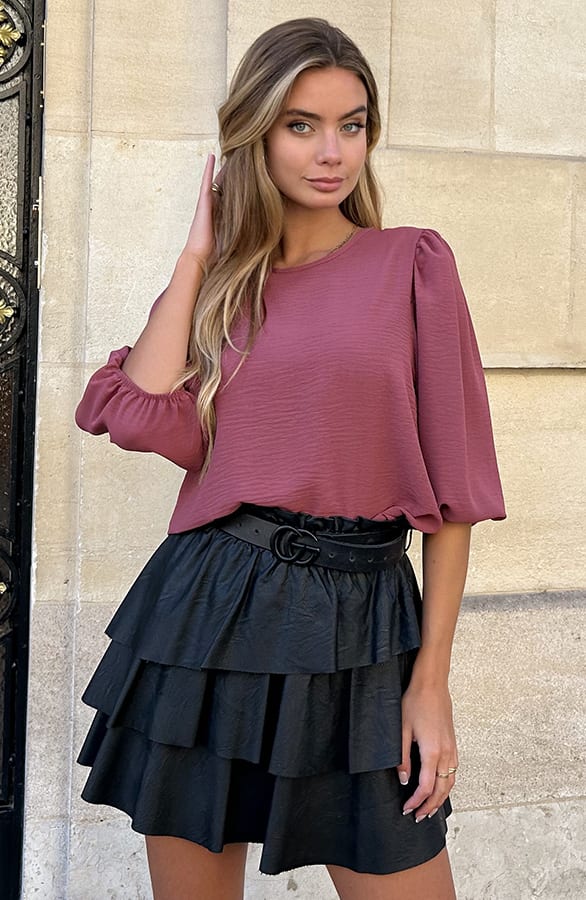 Puff Sleeve Top Lilly Dust Roze – shoparchief — foto 6