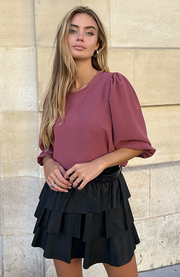 Puff Sleeve Top Lilly Dust Roze – shoparchief — foto 8