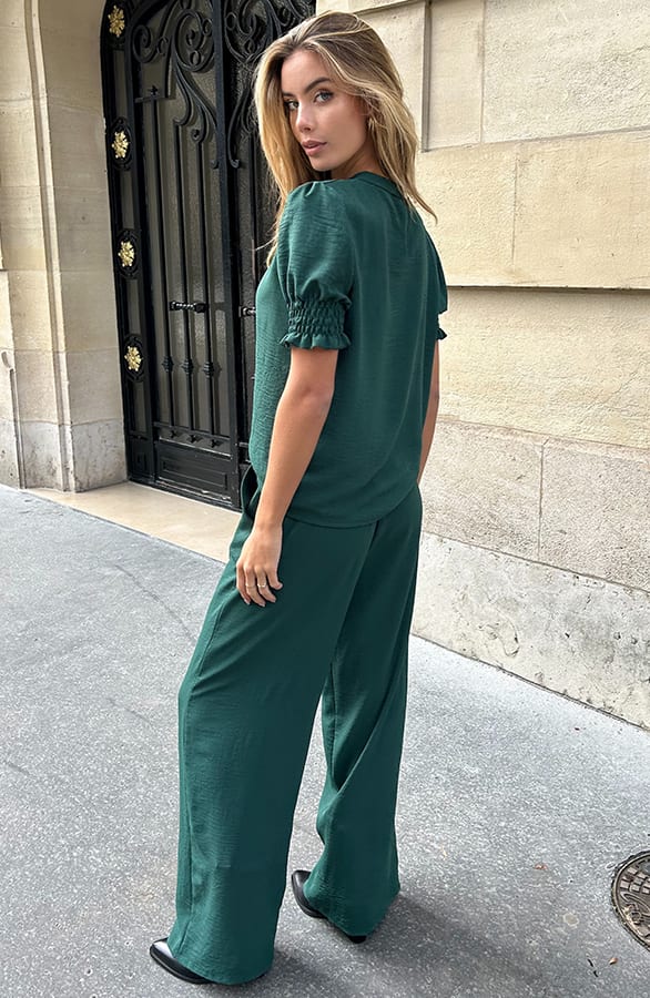 Short Sleeve Top Lilly Emerald – shoparchief — foto 4