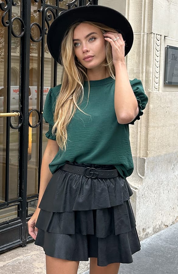Short Sleeve Top Lilly Emerald – shoparchief — foto 11