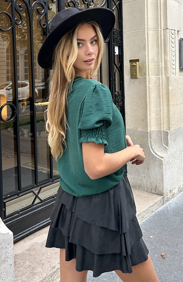 Short Sleeve Top Lilly Emerald – shoparchief — foto 10