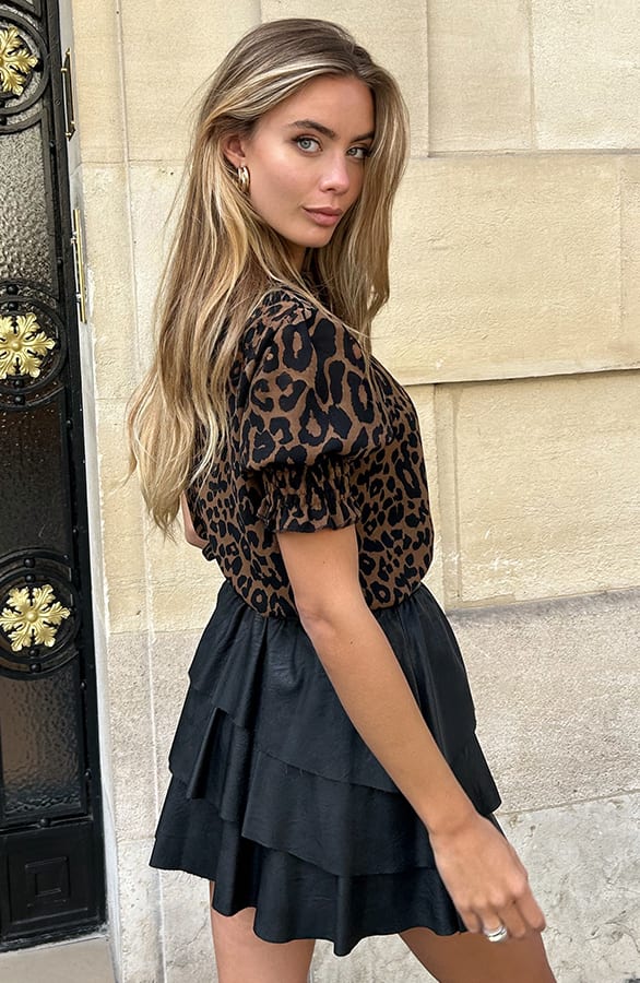 Short Sleeve Top Lilly Leopard – shoparchief — foto 7