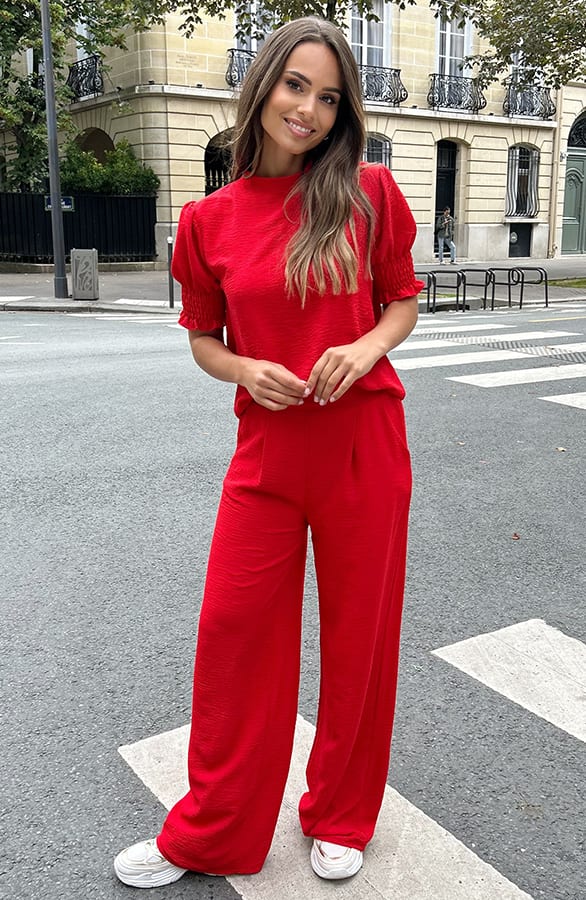Short Sleeve Top Lilly Rood – shoparchief — foto 6