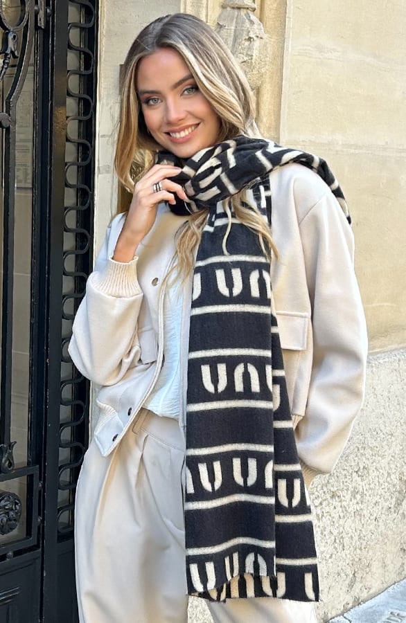 Soft Sjaal Dames Celeste Zwart – shoparchief — foto 2