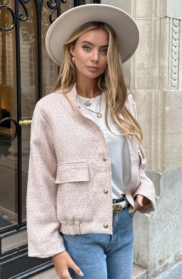 Sparkly Bomber Marie Dust Pink – shoparchief — foto 4