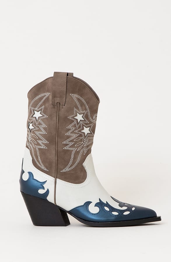 Sterren Cowboy Boots Ingrid Bruin Blauw – shoparchief — foto 4