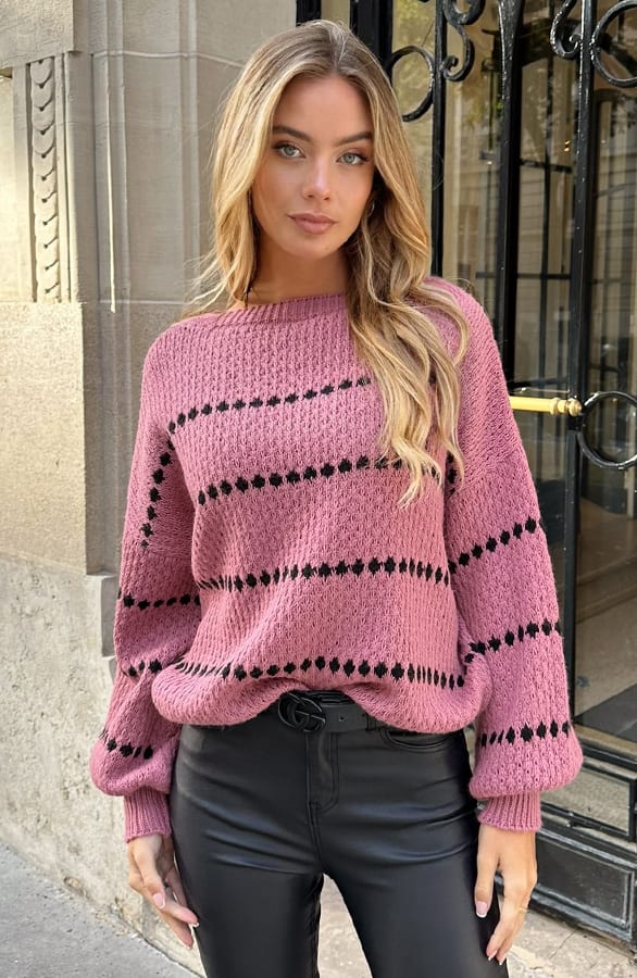Stipjes Trui Emie Dust Roze