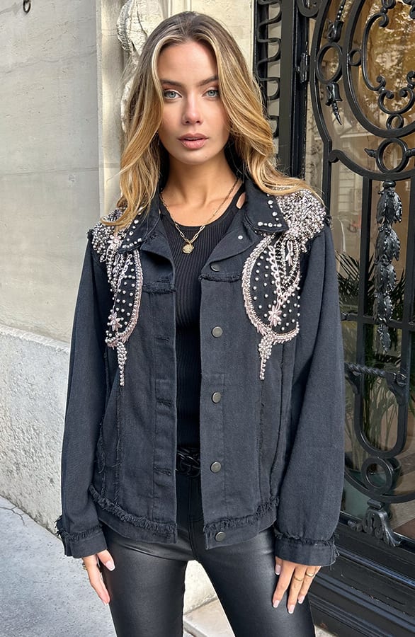 Studs Jacket Fenne Zwart 2.0 – jassen — foto 3