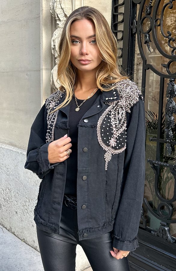 Studs Jacket Fenne Zwart 2.0 – jassen — foto 4