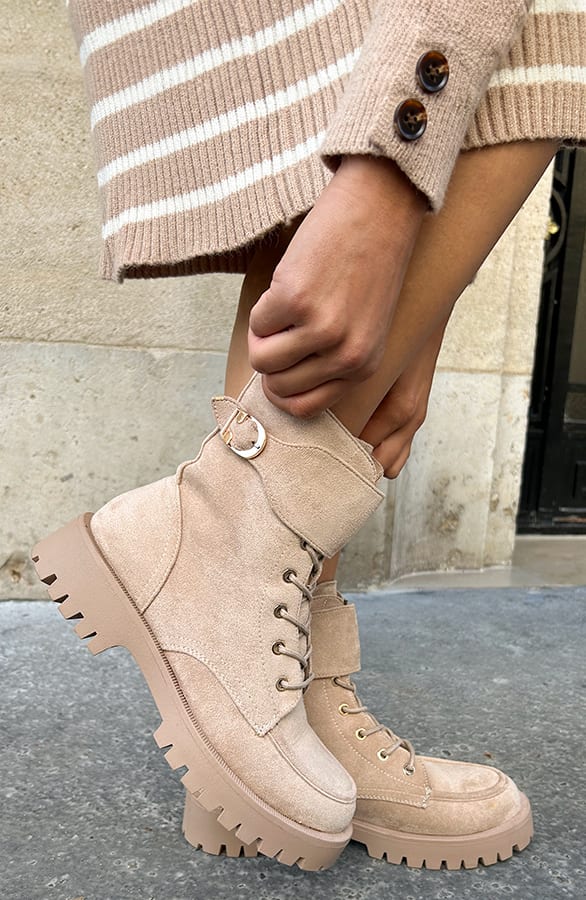 Suede Boots Daimy Taupe – shoparchief