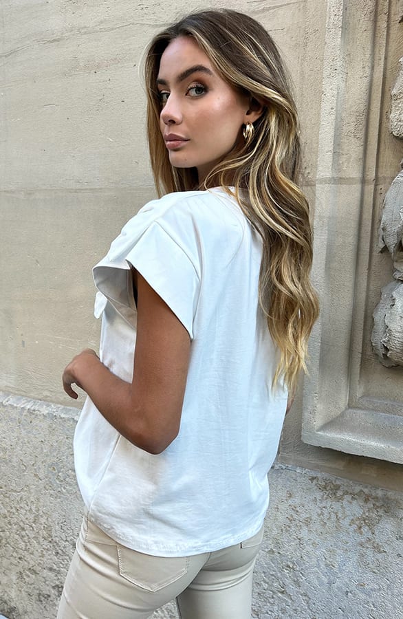 Top Met Strik Laure Ecru – shoparchief — foto 3