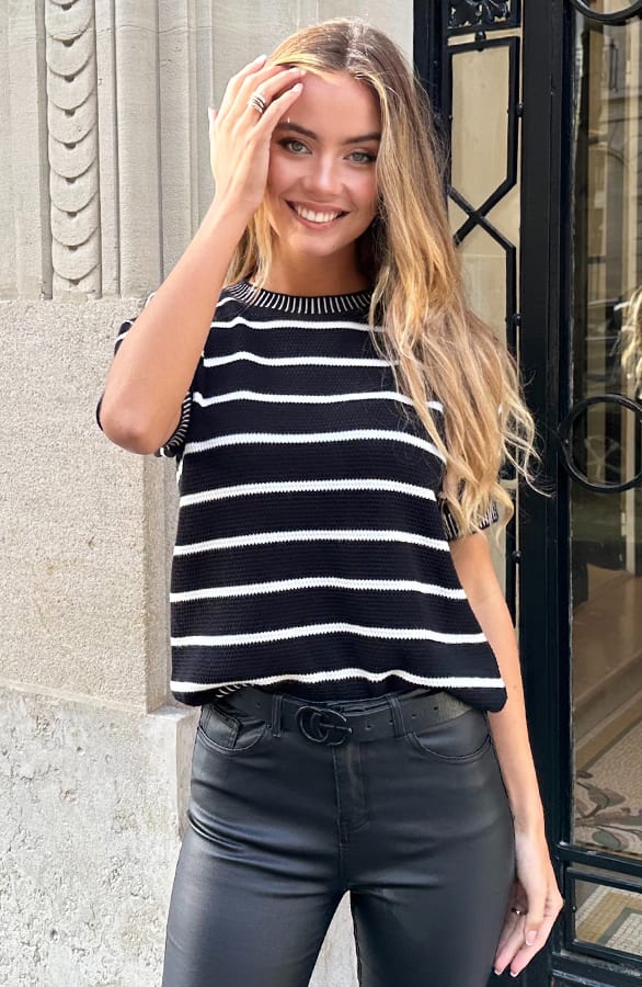 Top Met strepen Leonie Zwart Wit – shoparchief — foto 5